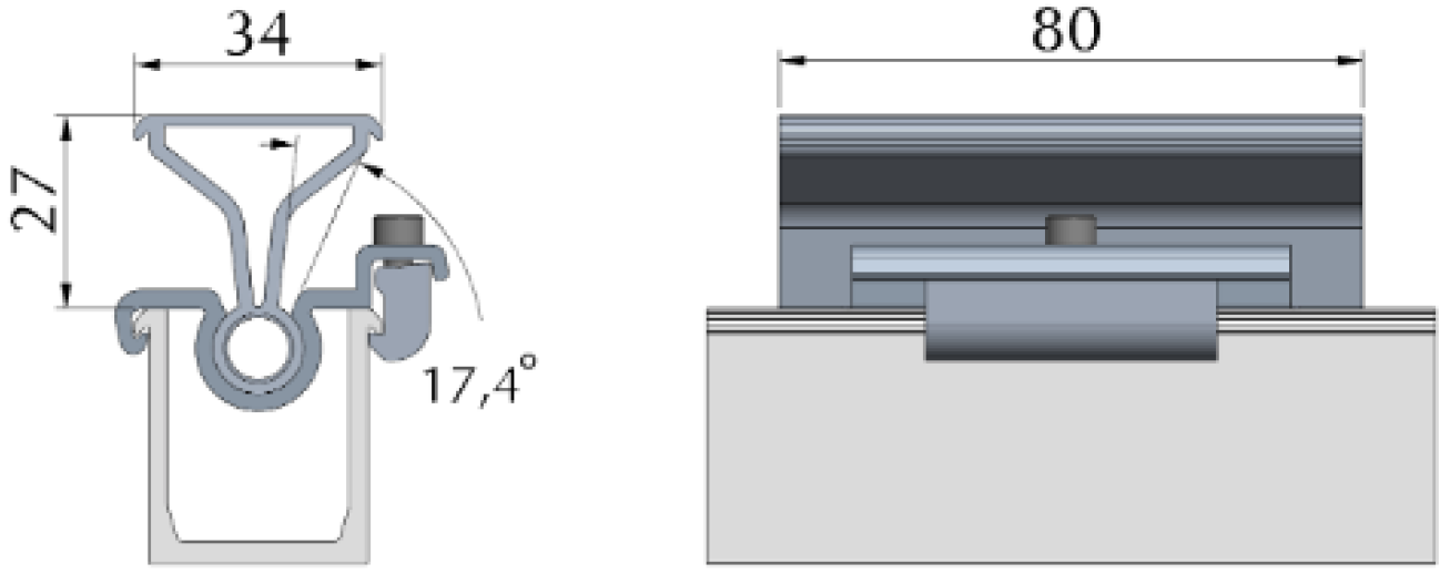 Kit Adattatore Basculante Corto per fotovoltaico