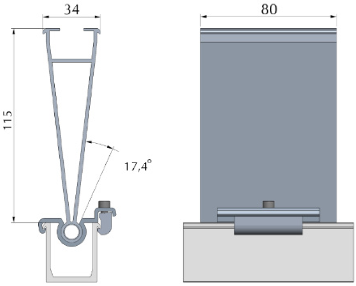 Kit Adattatore Basculante Lungo per fotovoltaico