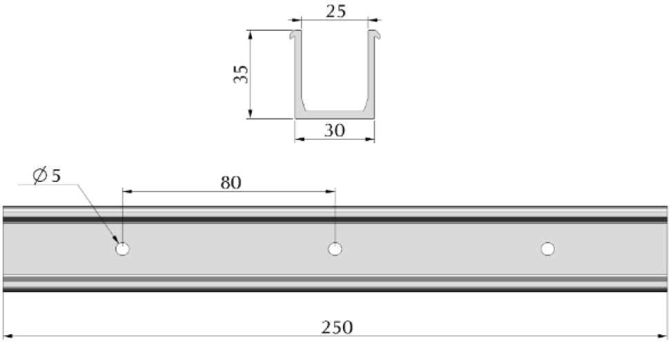 Profilo Base Forato per fotovoltaico