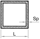 Tubi Quadri acciaio inox