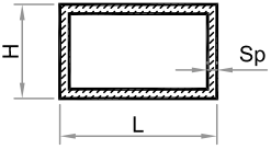 Tubi Rettangolari acciaio inox