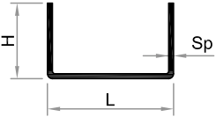 Profilati Aperti U Lati Disuguali